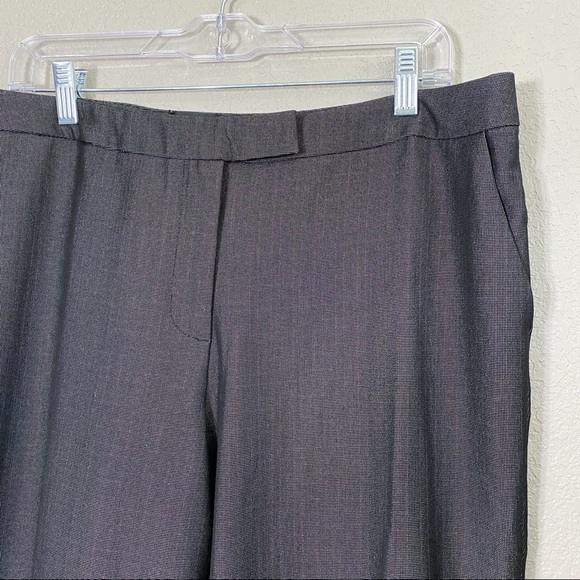 Black Flare Modern Fit Flat Front Trouser Pants 14 - Picture 2 of 5